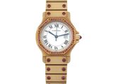 Montre Cartier pour femme en or jaune et diamants