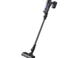 a close up of a cordless vacuum cleaner on a white background