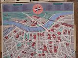 a picture of a map of a city on a table