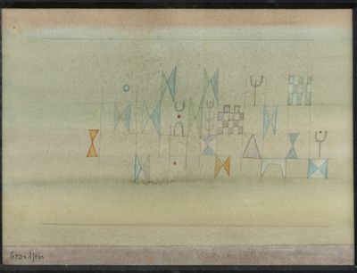 une image représentant un tableau où l'on voit un groupe de cerfs-volants volant dans le ciel