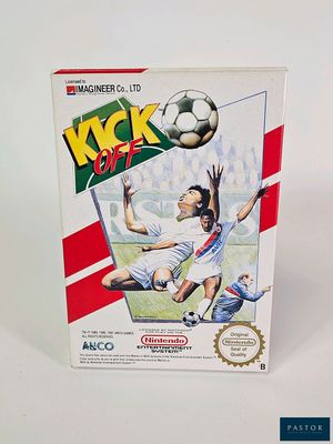 une image représentant une boîte de jeu Nintendo sur laquelle figure un footballeur en train de tirer dans un ballon de foot