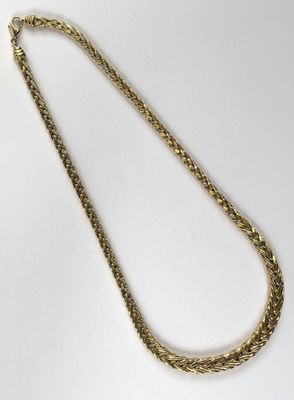 Collier en or 750 millièmes à maille palmier. - Photo 1