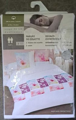 54 / Parure de lit - 100% coton - Housse de couette 24…