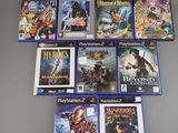 a bunch of video games sitting on top of a table