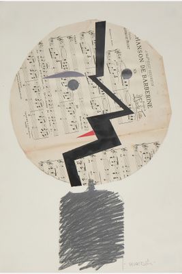 un dessin représentant un visage sur une feuille de papier