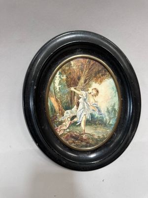 a picture of a painting on the wall of a room