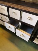 Importante bibliothèque modulaire en mélaminé façon noyer et… (photo 4)