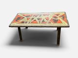 a table with a design on it on a white background