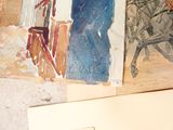 un tableau représentant un homme à cheval et un autre homme à cheval