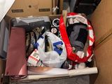 a box full of clothes and other items in it