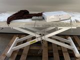 an image of a table that is sitting on a pallet