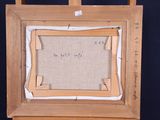 an old picture frame with a picture of a cat on it