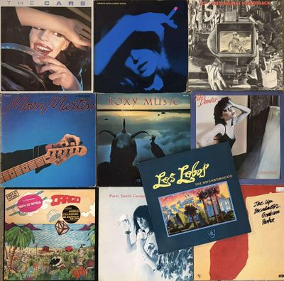 various album covers of various styles and colors of music