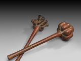 a pair of wooden chopsticks sitting on top of a table