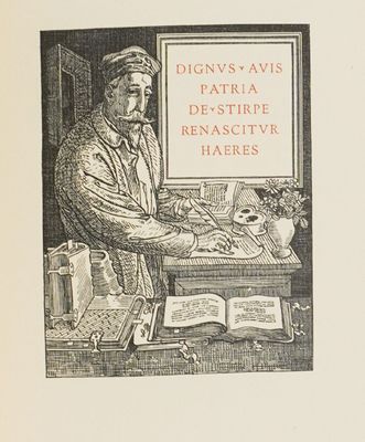 a drawing of a man sitting at a desk with a book