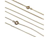 un lot de cinq colliers à chaîne en or