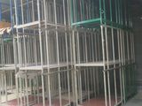many shelves that are stacked on top of each other