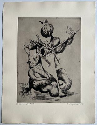 un vieux dessin en noir et blanc représentant un homme tenant une épée