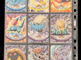 many different types of pokemon cards on a binder