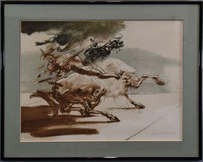 D'après Claude WEISBUCH (1927-2014) - Le cavalier foudroyé