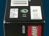 a box of lego tech products on a blue background