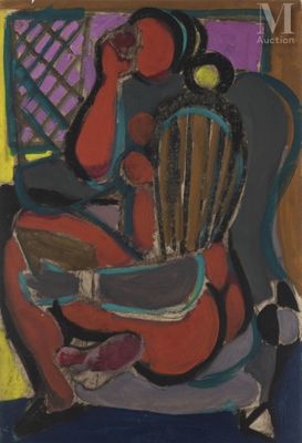 une image d'un tableau représentant une femme assise sur une chaise