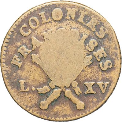 an old coin with a baseball bat and ball on it
