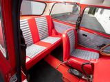 a red car with two seats and a steering wheel