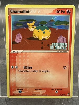 une photo d'une carte Pokémon sur laquelle figure l'image d'un chien