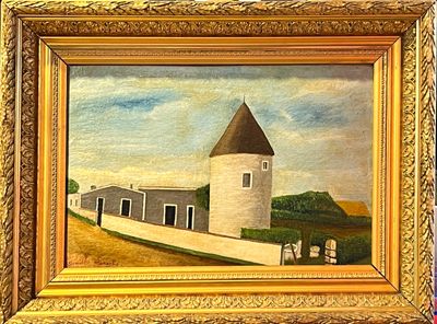 Camille LAROCHE (XXe siècle). Moulin sur l'île d'Oléron.