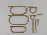 a picture of a set of brass hardware on a white surface