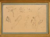 an image of a drawing of a group of people in various poses