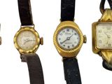 three different types of wrist watches are shown on a white background