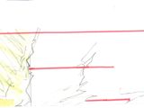 a drawing of a man on a skateboard on a ramp