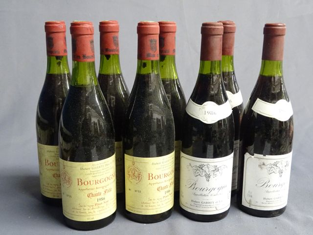 BOURGOGNE, Chanté Fluté, Hubert GAREY Père et Fils, 5 bouteilles ...