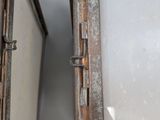 pair of antique metal framed picture frames with glass inserts