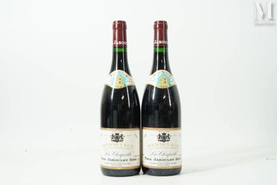 deux bouteilles de vin posées sur une table blanche