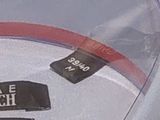a picture of a close up of a street sign on a motorcycle