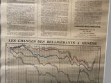 french newspaper with a chart of the world ' s economic growth
