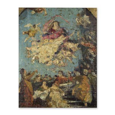an image of a painting on a wall of a church