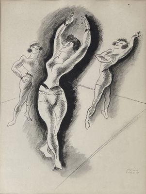an image of a black and white drawing of a woman in a bathing suit