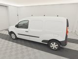 a white van that is parked in a garage