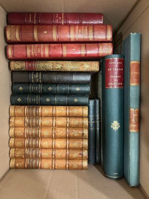 a box full of books that are sitting on a table