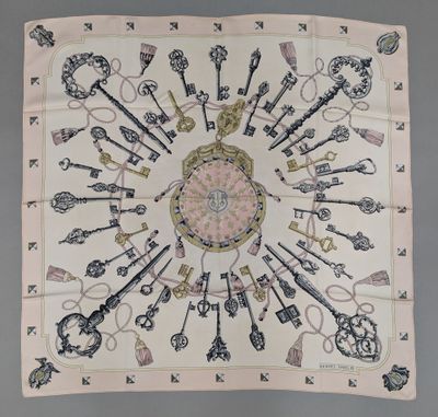 an image of a scarf with keys and keys on it