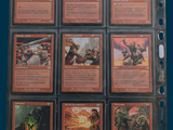 a picture of a collection of card game cards on a binder