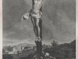un dessin en noir et blanc représentant Jésus sur la croix