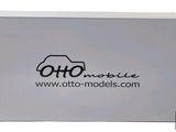 a close up of a white box with a logo on it