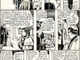 a page from a comic strip featuring a man talking to a woman