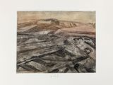 an image of a drawing of a landscape with mountains in the background