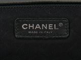 a chanel black leather shoulder bag